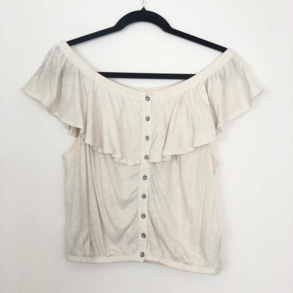 FREE PEOPLE OFF THE SHOULDER TOP SZ M